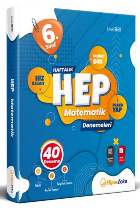 6. Sınıf Haftalık HEP Matematik 40 Deneme Hiper Zeka Yayınları