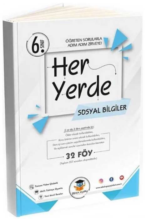 6. Sınıf Her Yerde Sosyal Bilgiler 32 Föy Zeka Küpü Yayınları