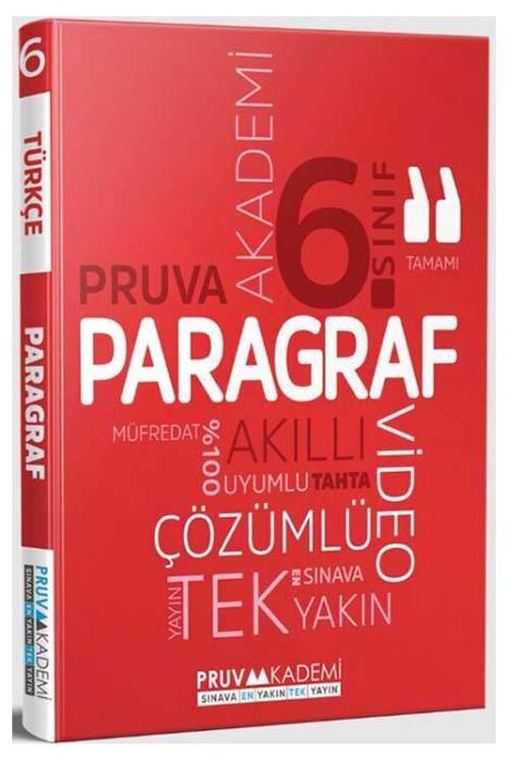 6. Sınıf Paragraf Soru Bankası Pruva Yayınları