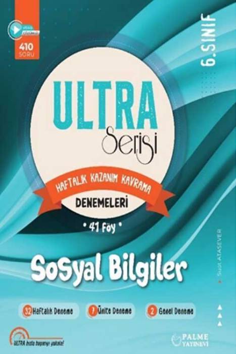 6. Sınıf Ultra Serisi Sosyal Bilgiler Denemeleri 41 Föy Palme Yayınevi