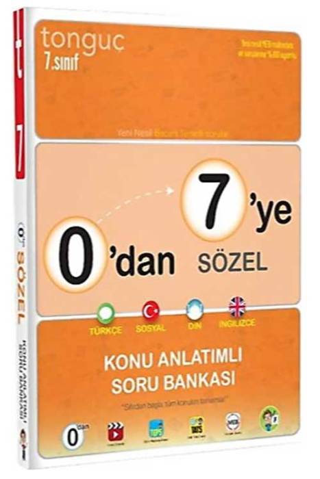 7. Sınıf 0'dan 7'ye Sözel Konu Anlatımlı Soru Bankası Tonguç Akademi Yayınları