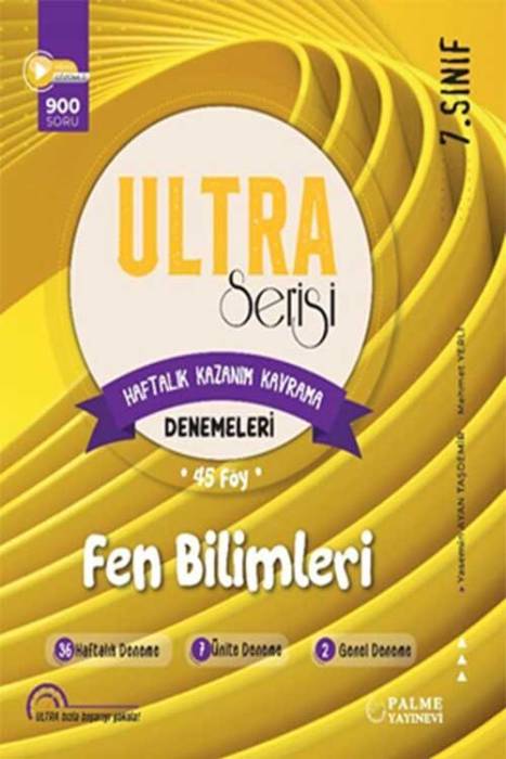 7. Sınıf Fen Bilimleri Ultra Haftalık Kazanım Kavrama 45 Deneme Palme Yayınevi