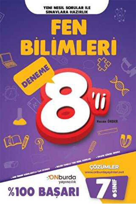 7. Sınıf Fen Bilimleri Yeni Nesil Branş Denemeleri Onburda Yayınları