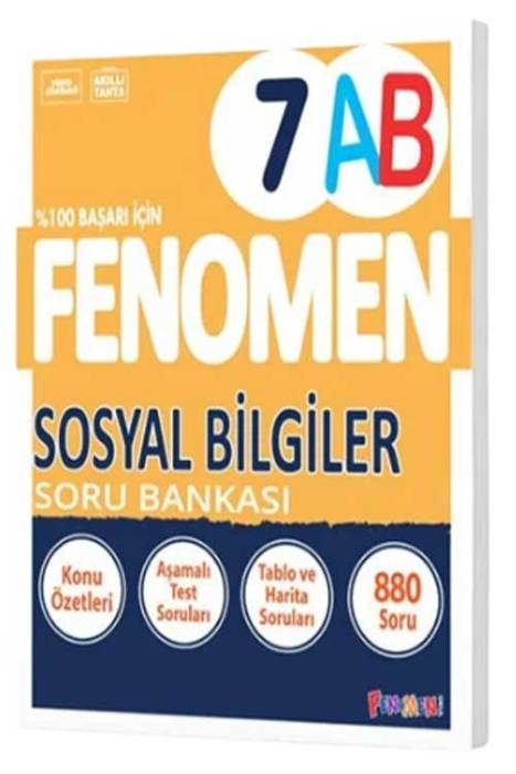 7. Sınıf Sosyal Bilgiler A-B Soru Bankası Fenomen Yayınla