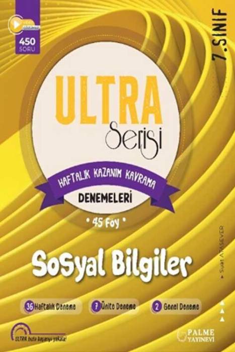 7. Sınıf Sosyal Bilgiler Ultra Serisi Denemeleri 45 Föy Palme Yayınları