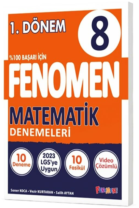 8.Sınıf Matematik 1.Dönem Denemeleri 10 Deneme Fenomen Yayınları