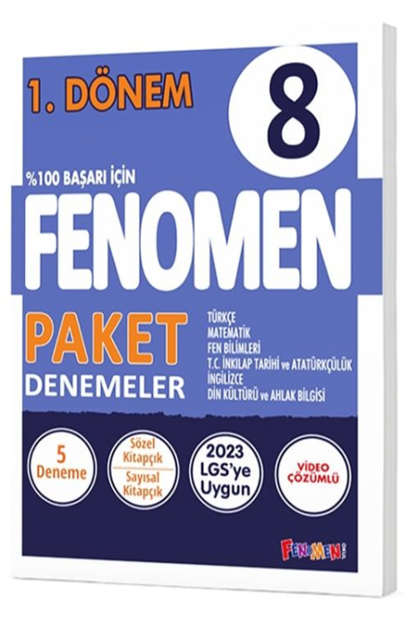 8. Sınıf 1. Dönem Fenomen Paket Denemeler Fenomen Yayınları