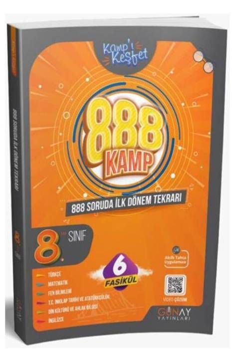 8. Sınıf 888 Soruda İlk Dönem Kamp Kitabı Günay Yayınları