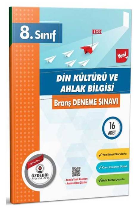 8. Sınıf Din Kültürü ve Ahlak Bilgisi Branş Deneme Sınavı Özdebir Yayınları