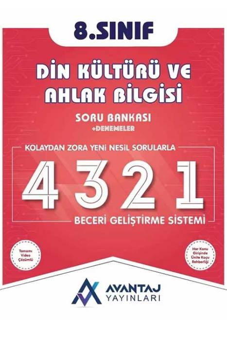 8. Sınıf Din Kültürü ve Ahlak Bilgisi Soru Bankası Denemeler Avantaj Yayınları