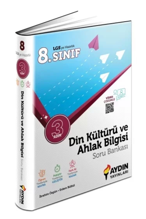 8. Sınıf Din Kültürü ve Ahlak Bilgisi Üç Adım Soru Bankası Aydın Yayınları