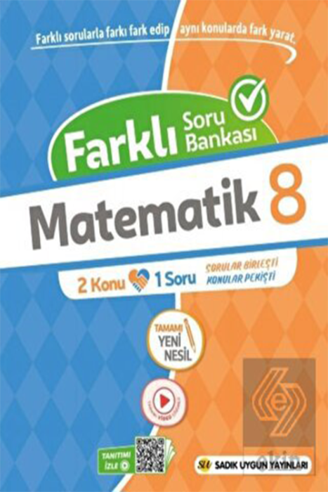 8. Sınıf Farklı Matematik Soru Bankası Sadık Uygun Yayınları