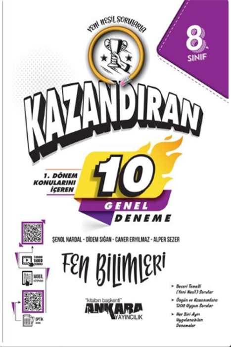 8. Sınıf Fen Bilimleri 1. Dönem Kazandıran 10 Deneme Ankara Yayıncılık