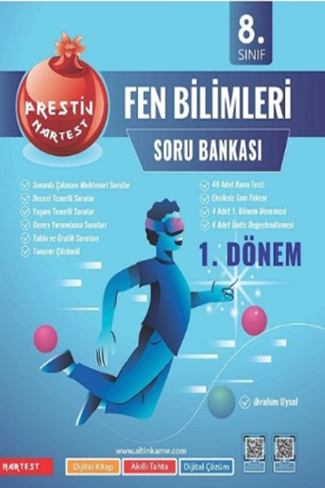 8. Sınıf Fen Bilimleri 1. Dönem Prestij Soru Bankası Nartest Yayınları