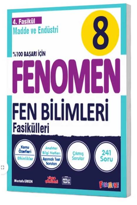 8. Sınıf Fen Bilimleri 4. Fasikül Madde ve Endüstri Fenomen Kitap Fenomen Yayınları