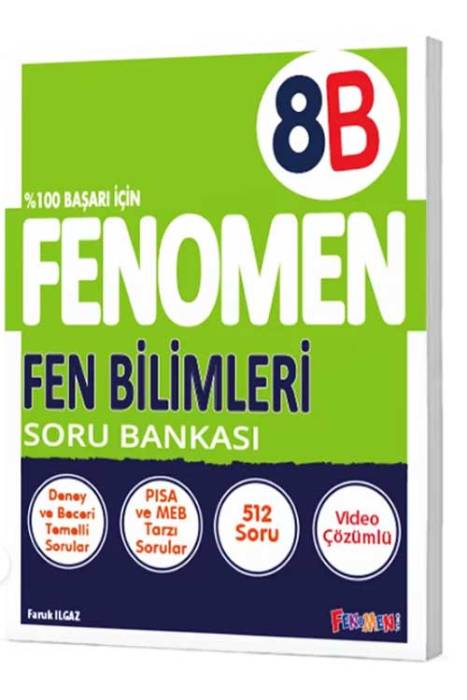 8. Sınıf Fen Bilimleri B FENOMEN Soru Bankası Fenomen Yayınları