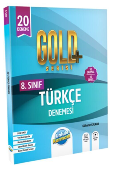 8. Sınıf Gold Türkçe 20 Deneme Ünlüler Karması Yayınları