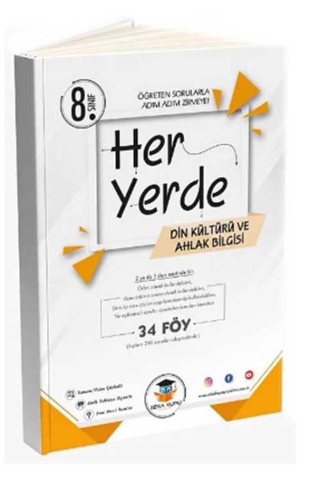 8. Sınıf Her Yerde Din Kültürü ve Ahlak Bilgisi 34 Föy Zeka Küpü Yayınları