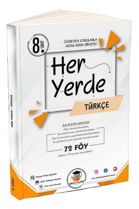 8. Sınıf Her Yerde Türkçe 72 Föy Zeka Küpü Yayınları