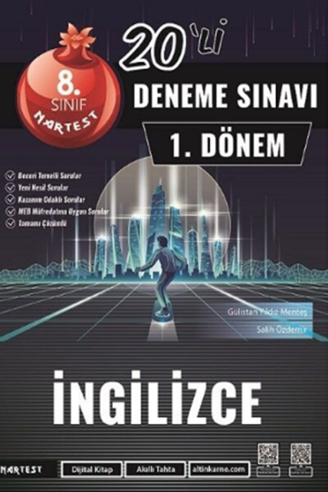 8. Sınıf İngilizce 1. Dönem Mod 20 Deneme Nartest Yayınları