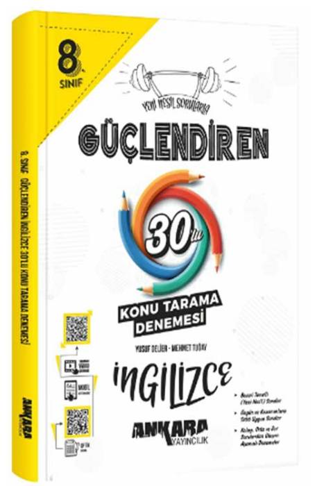 8. Sınıf İngilizce Güçlendiren 30 Konu Tarama Denemesi Ankara Yayıncılık