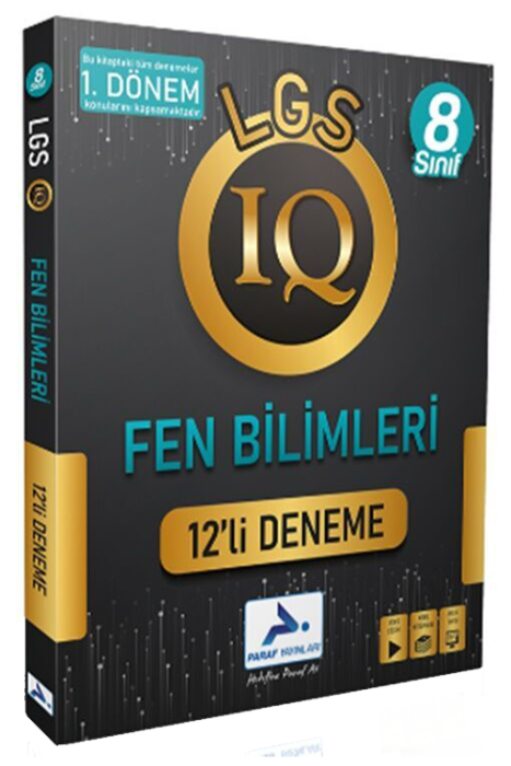 8. Sınıf IQ Fen Bilimleri 12 li Deneme 1. Dönem Konuları Paraf Yayınları