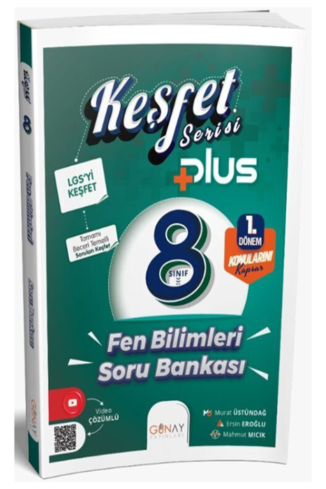 8. Sınıf Keşfet Plus Serisi Fen Bilimleri 1. Dönem Soru Bankası Günay Yayınları