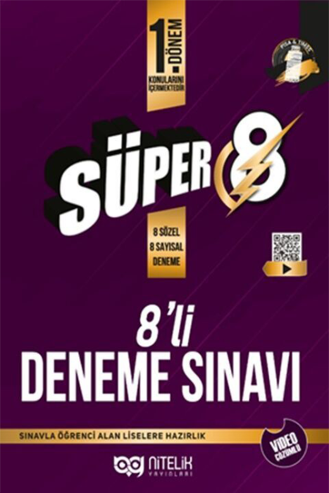 8. Sınıf LGS 1. Dönem 8 li Deneme Sınavı Nitelik Yayınları