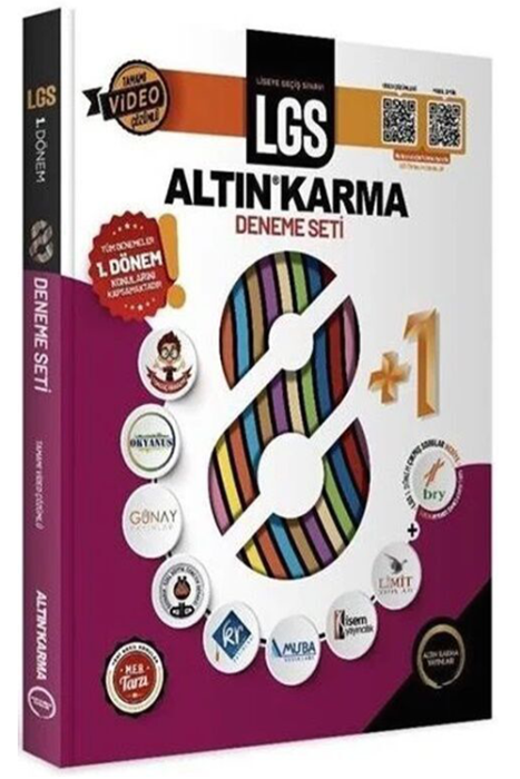 8. Sınıf LGS 1. Dönem Altın Karma 8+1 Deneme Seti Altın Karma Yayınları