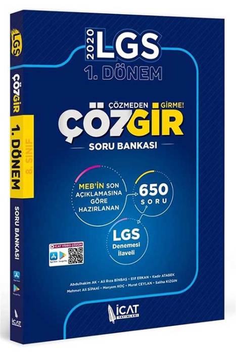 8. Sınıf LGS 1. Dönem Çözgir Soru Bankası İcat Yayınları