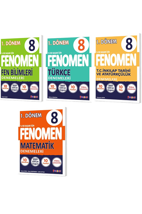 8. Sınıf LGS 1. Dönem Deneme Seti 4'Lü Fenomen Yayınları