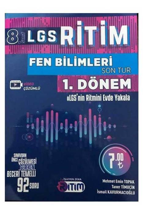 8. Sınıf LGS 1. Dönem Fen Bilimleri Ritim Son Tur İşleyen Zeka Yayınları