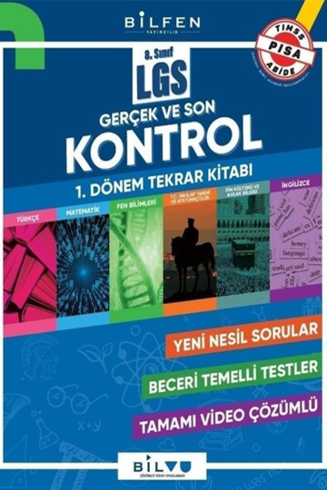 8. Sınıf LGS 1. Dönem Gerçek ve Son Kontrol Tekrar Kitabı Bilfen Yayıncılık