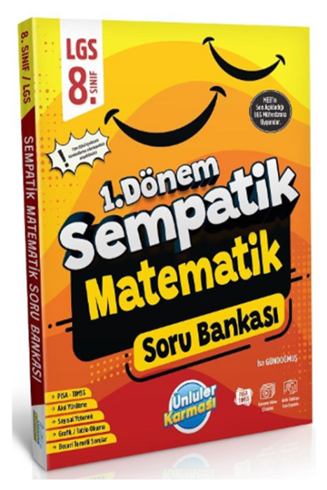 8. Sınıf LGS 1. Dönem Matematik Sempatik Soru Bankası Ünlüler Yayınları