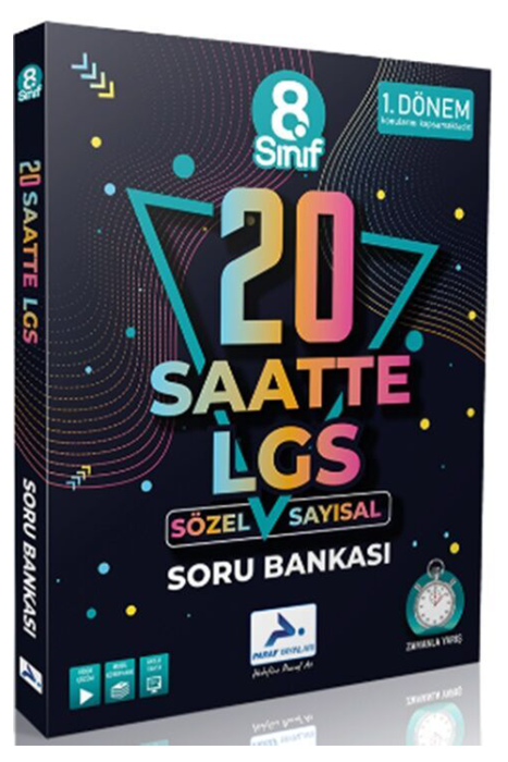 8. Sınıf LGS 20 Saatte Sayısal Sözel 1. Dönem Soru Bankası Özel Baskı Paraf Yayınları