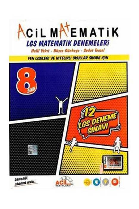 8. Sınıf LGS Acil Matematik 12 li Denemeleri Acil Yayınları