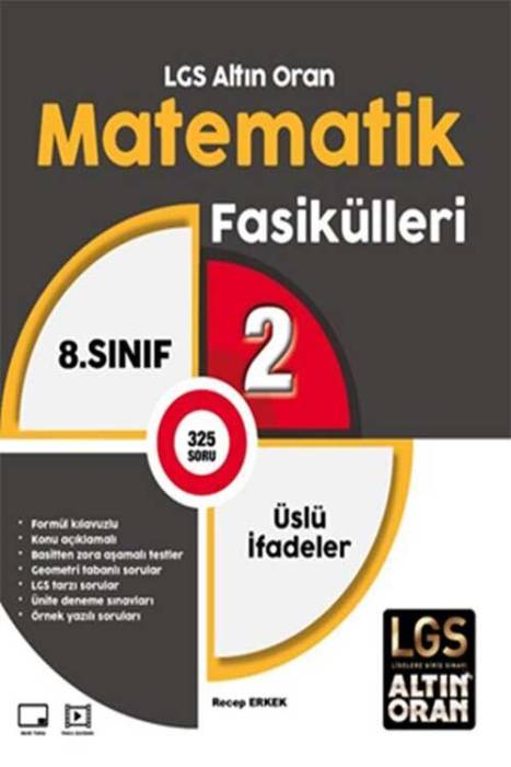 8. Sınıf LGS Altın Oran Matematik Fasikülleri 2 Üslü İfadeler Palme Yayınevi