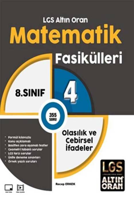 8. Sınıf LGS Altın Oran Matematik Fasikülleri 4 Olasılık ve Cebirsel İfadeler Palme Yayınevi