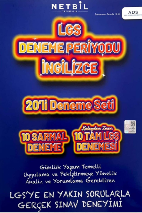 8. Sınıf LGS Deneme Periyodu İngilizce 20 Deneme Netbil Yayıncılık