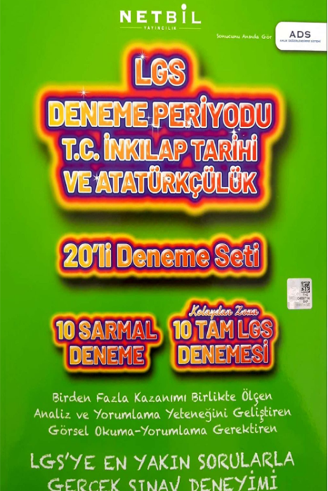 8. Sınıf LGS Deneme Periyodu İnkılap Tarihi 20 Deneme Netbil Yayıncılık