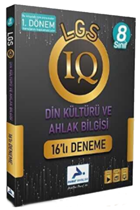 8. Sınıf LGS Din Kültürü ve Ahlak Bilgisi 1. Dönem IQ 16 lı Deneme Paraf Yayınları