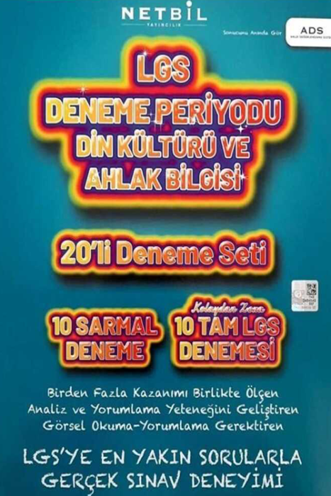 8. Sınıf LGS Din Kültürü ve Ahlak Bilgisi Deneme Periyodu 20 li Deneme Seti Netbil Yayıncılık