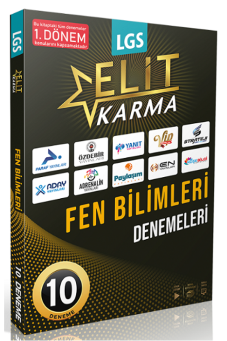 8. Sınıf LGS Fen Bilimleri 1. Dönem Elit Karma 10 lu Deneme Paraf Yayınları