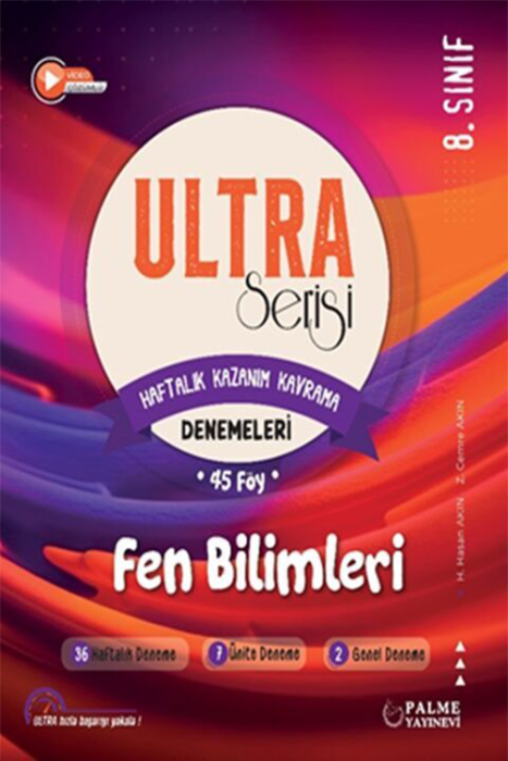 8. Sınıf LGS Fen Bilimleri Ultra Serisi Denemeleri Palme Yayınevi