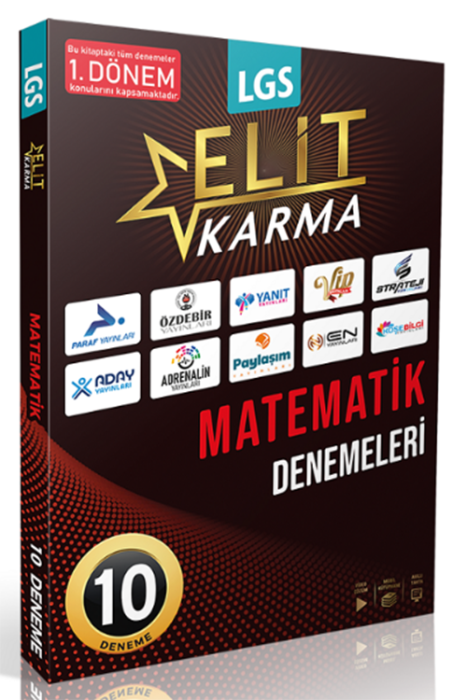 8. Sınıf LGS Matematik 1. Dönem Elit Karma 10 lu Deneme Paraf Yayınları