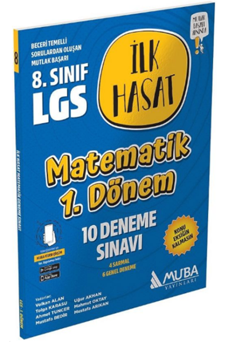 8. Sınıf LGS Matematik 1. Dönem İlk Hasat 10 Deneme Muba Yayınları