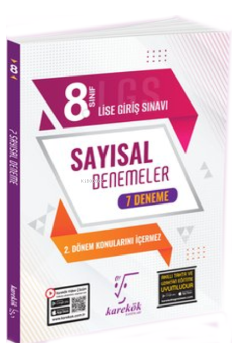 8. Sınıf LGS Sayısal 1. Dönem 7 li Deneme Karekök Yayınları