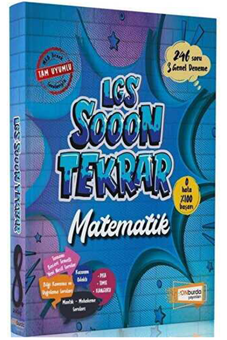 8. Sınıf Lgs Sooon Tekrar Matematik Onburda Yayınları