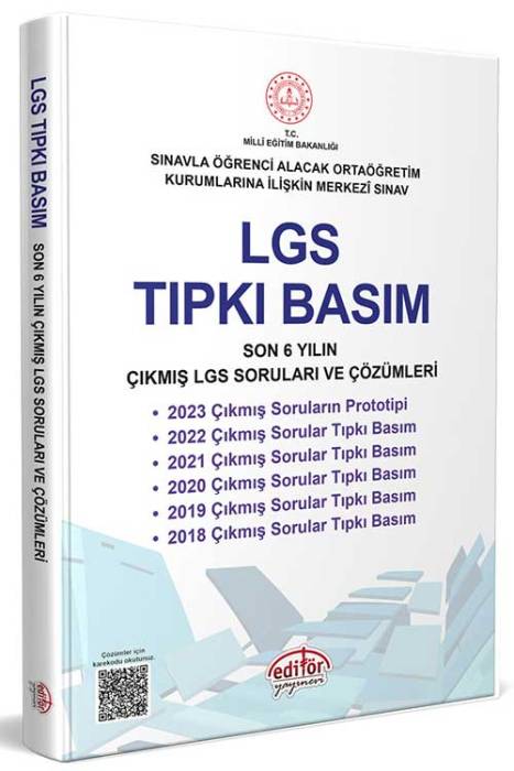 8. Sınıf LGS Tıpkı Basım Çıkmış Sorular ve Çözümleri Editör Yayınları