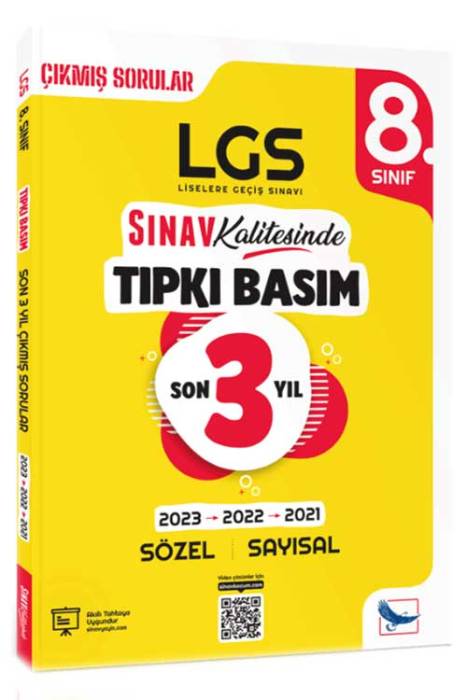 8. Sınıf LGS Tıpkı Basım Sınav Kalitesinde Son 3 Yıl Çıkmış Sorular Sınav Yayınları